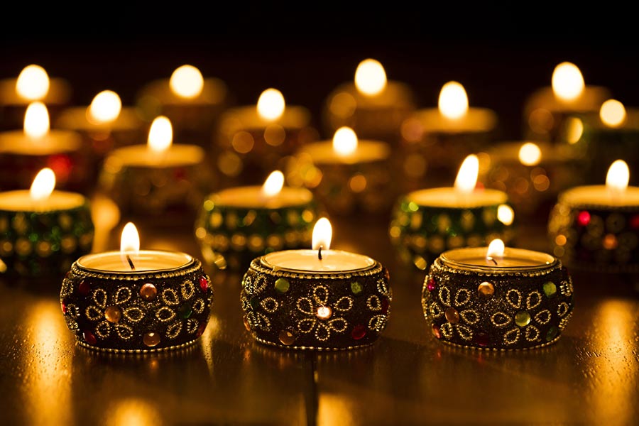 Use diyas and candless