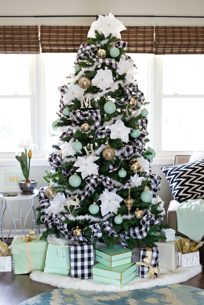 black-and-white fabric in your tree