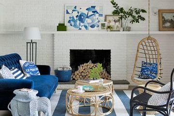 way to decor your home with blue paint