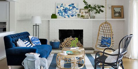 way to decor your home with blue paint