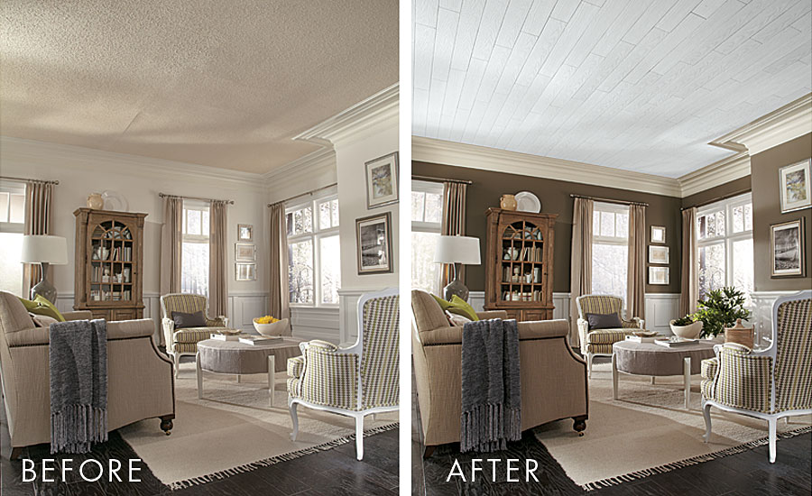 remove the popcorn ceilings | modern home