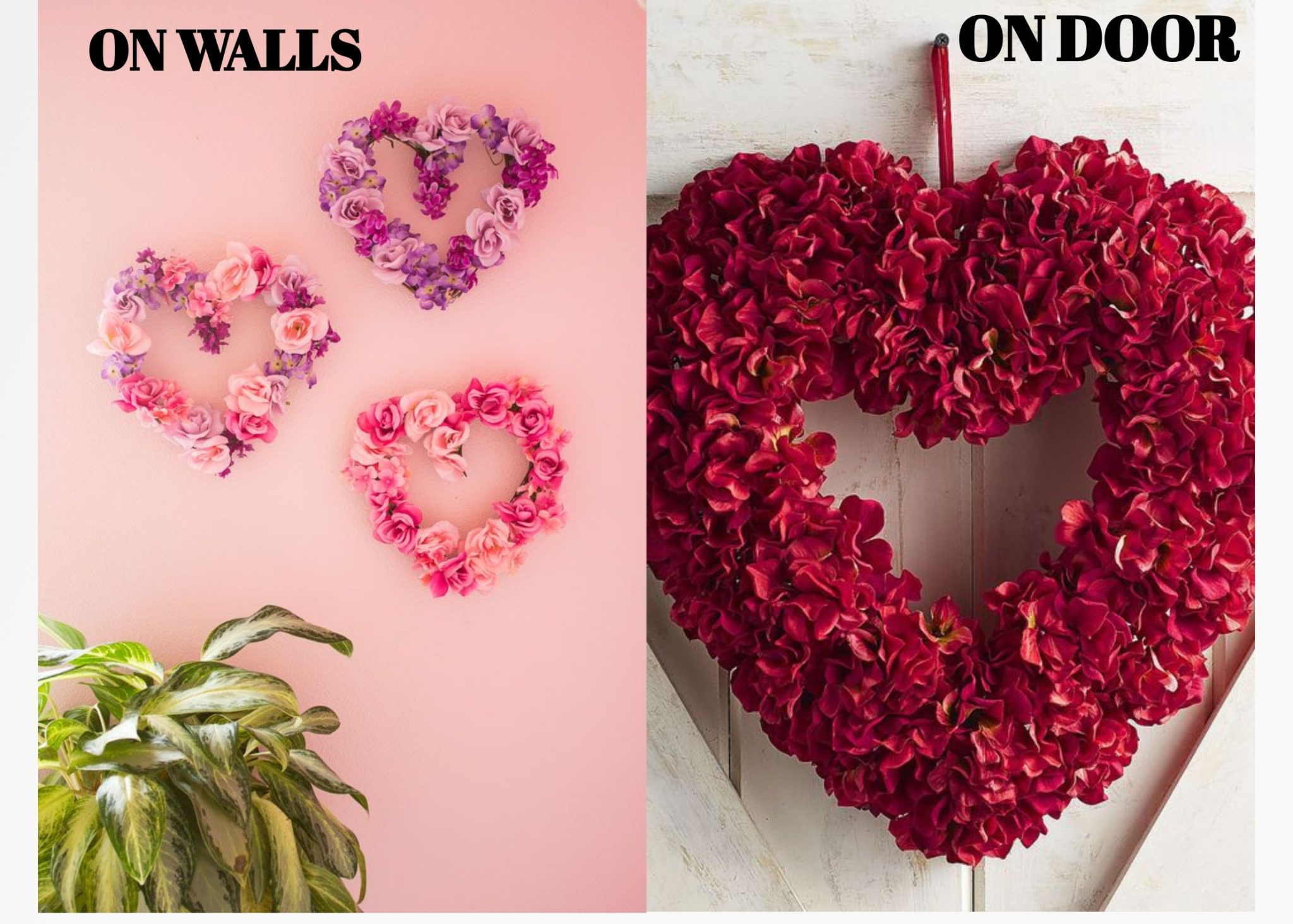 Use DIY Floral Hearts
