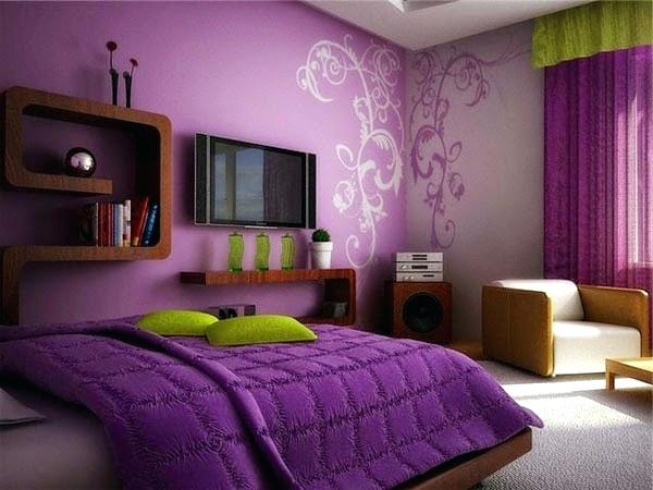 bright color use in small bedroom