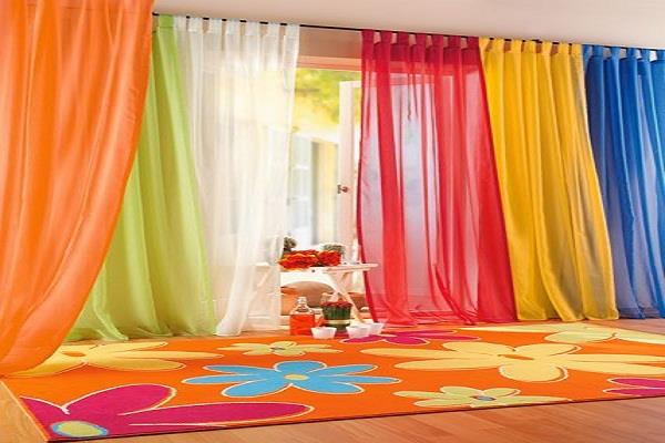 colorful curtains