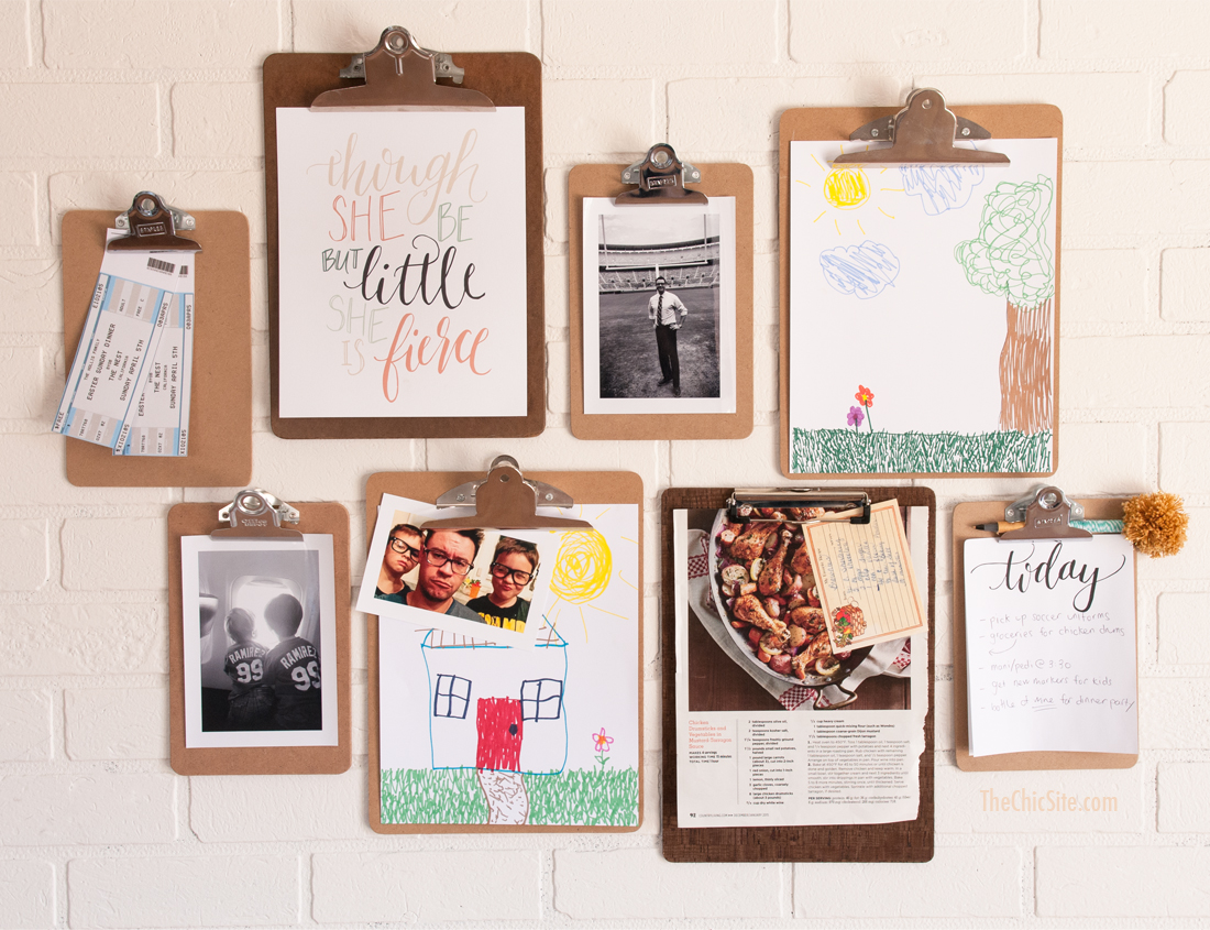 clipboard wall art | DIY art