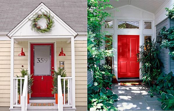 red home front door | home decor tips