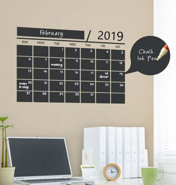 Blackboard Planner With a wall decal