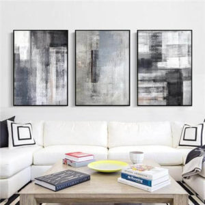 Monotoned Abstract Art for Wall:Office wall decor ideas