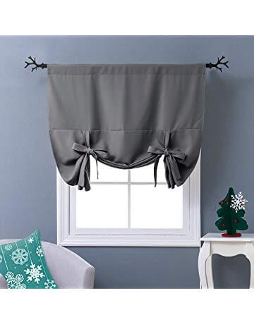 Arched windows curtain with ties