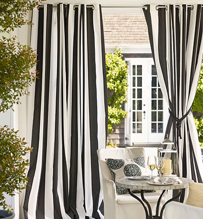 Striped Curtains for Guest Room