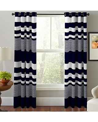 Black and white curtains