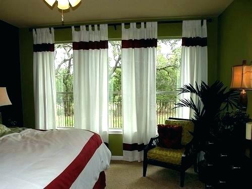 Add multiple arch windows curtains on with adjacent walls