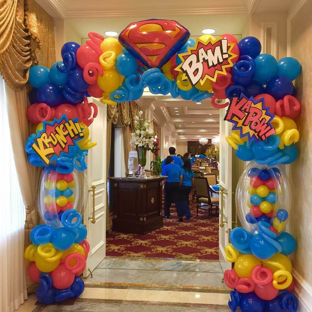 DIY Balloon Garland Kit:Amazing Superhero Party Decorations Ideas