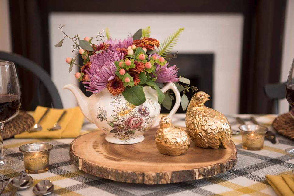 . Dried Thanksgiving Flower Arrangement